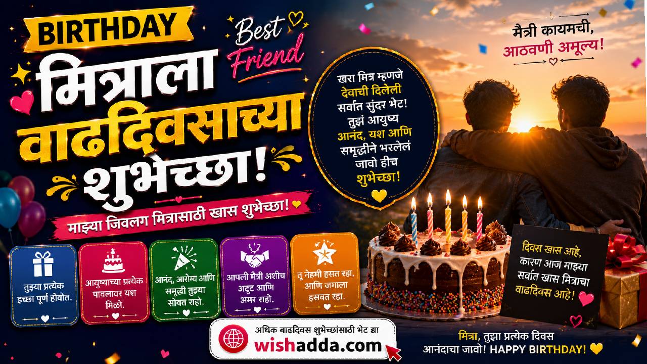 Birthday Wishes for Best Friend in Marathi